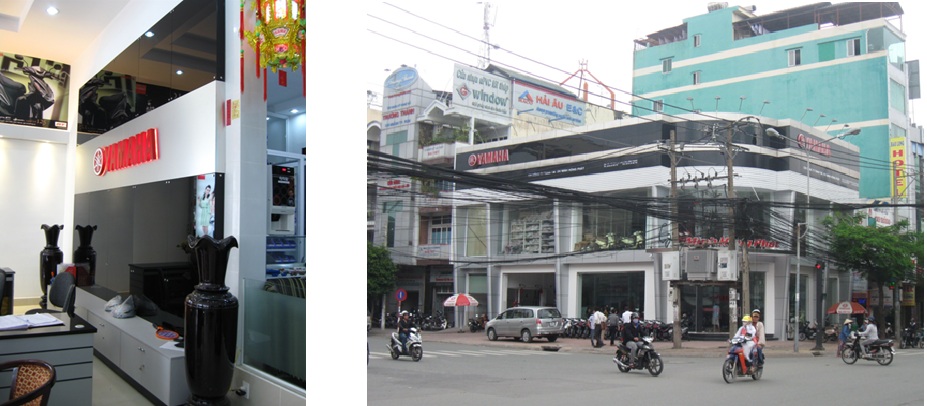 Mặt tiền ALU Showroom YAMAHA 2013